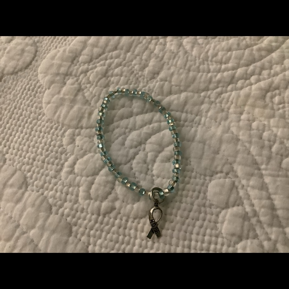 Aqua beaded bracelet
